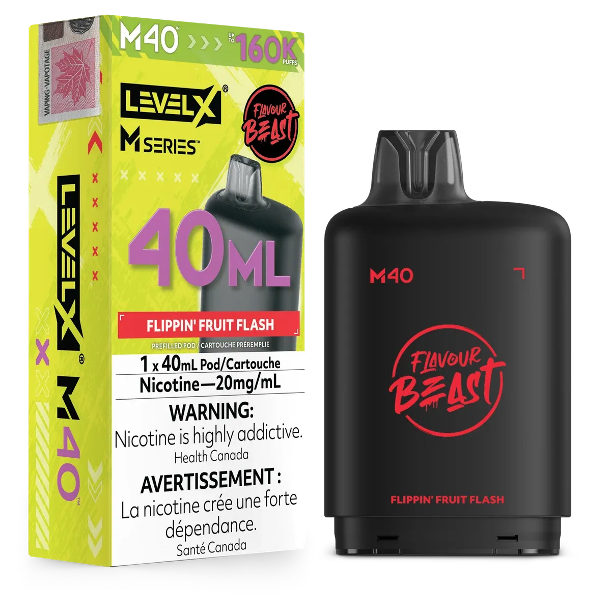 Level X M Series Pod 40ml - Flavour Beast - Flippin' Fruit Flash 20MG