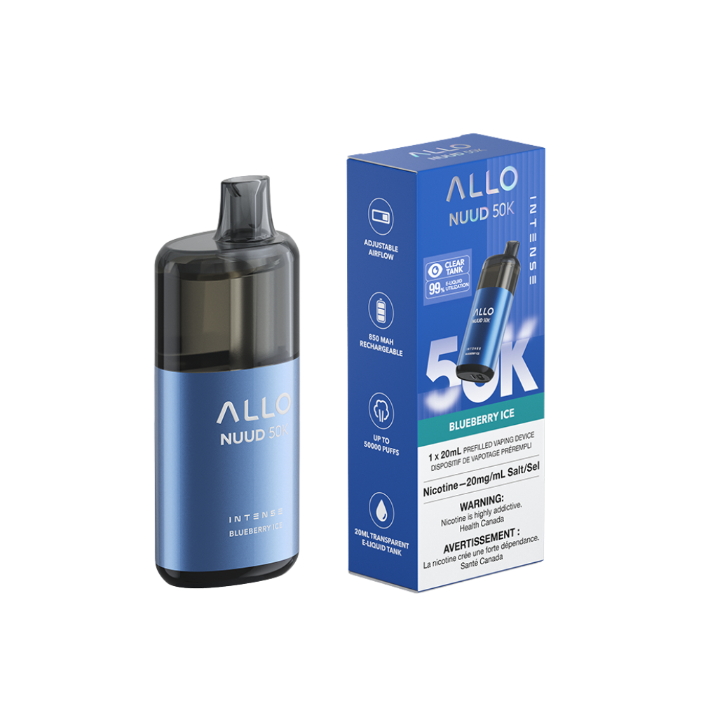 Allo Intense Nuud 50K Disposable Vape - Blueberry Ice