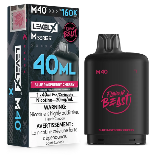 Level X M Series Pod 40ml - Flavour Beast - Blue Raspberry Cherry 20MG