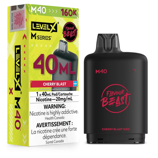 Level X M Series Pod 40ml - Flavour Beast - Cherry Blast Iced 20MG